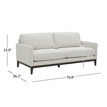 Stylish Rivet Contemporary Apartment Sofa - Ivory Comfort