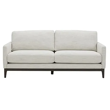Stylish Rivet Contemporary Apartment Sofa - Ivory Comfort