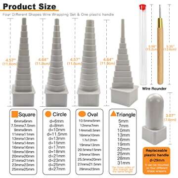 Hobbyworker Mandrel Wire Wrapping Tools for Jewelry Making