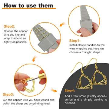 Hobbyworker Mandrel Wire Wrapping Tools for Jewelry Making