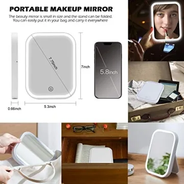 CERSLMO Lighted Makeup Mirror - Travel Friendly & Dimmable