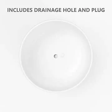 SHPROUT 6 inch (Small), 9 inch (Medium) and 12 inch (Large) - Set of 3 Ivory White Planters, Hand Glazed Ceramic Pots with Drainage Holes and Plug - Modern & Large Planters for Indoor Plants