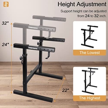 Vondynote Heavy Duty Adjustable Keyboard Stand with Hooks