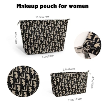 Stylish 2Pcs Makeup Bag Set for Women Travel Toiletries