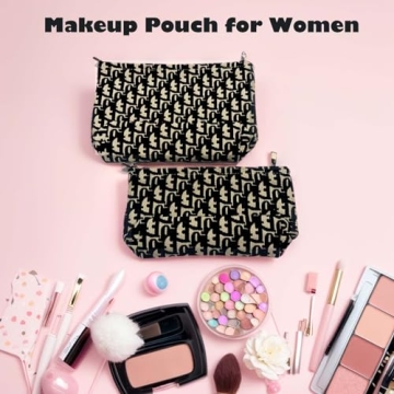 Stylish 2Pcs Makeup Bag Set for Women Travel Toiletries