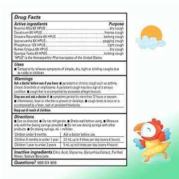 Hyland's Baby Cough Syrup, 4 Fl Oz for Infant Cold Relief