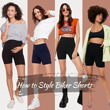 3 Pack High Waisted Biker Shorts for Women