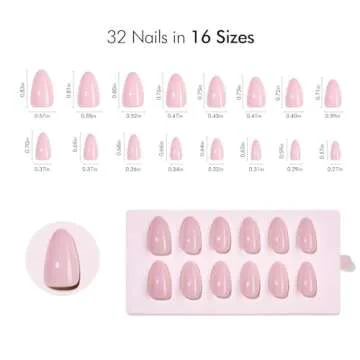 VSALON Press-On Nails - Elegant & Reusable 32 Count Kit