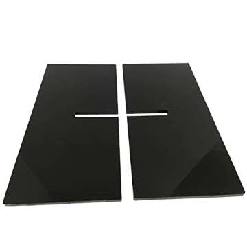 Hopysgiien Black Acrylic Book Stand - Acrylic Open Book Display Stand Reading Acrylic Book Holder fo...