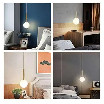 Surpars House Plug in Globe Pendant Lamp for Cozy Homes
