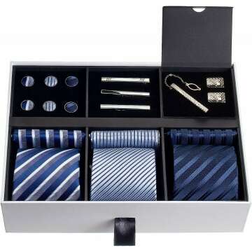 Gift Tie Set with Necktie & Pocket Squares