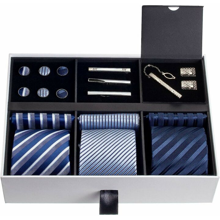 Gift Tie Set with Necktie & Pocket Squares
