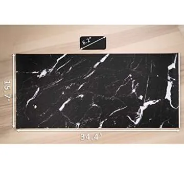 Allenjoy 34.4x15.7in Double Sided Marble Photography Background 2 in 1 Texture Pattern Paper Tabletop Backdrop Food Jewelry Cosmetics Makeup Small Product Props Professional Photo Studio