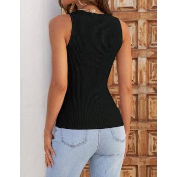 ZESICA Ribbed Tank Top - Stylish Comfort for All Seasons