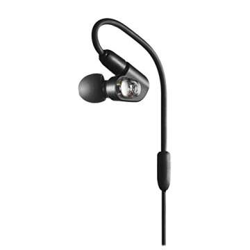 Audio-Technica ATH-E50 Professional In-Ear Studio Monitor Headphones, Black
