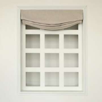 Neutral Curtains Lily Cordless Roman Shades - Custom Linen Blackout Blinds for Bedroom