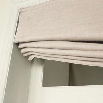 Lily Cordless Roman Shades - Custom Linen Blackout Blinds