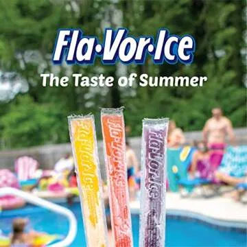 Fla-Vor-Ice Popsicle Variety Pack of 1.5 Oz Freezer Bars, Assorted Flavors, Lemon-Lime, Berry Punch,...