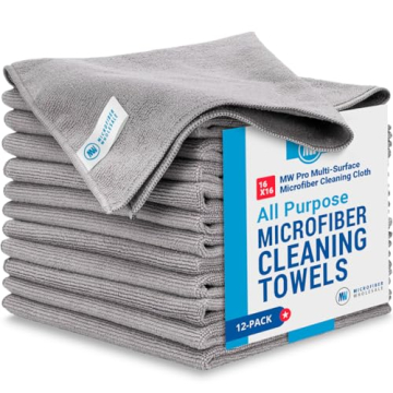 MW Pro Microfiber Towels 12 Pack for All-Purpose Cleaning