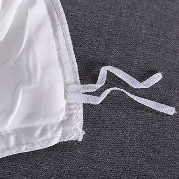 HYPREST White Duvet Cover Queen Size- Soft Lightweight Cooling Aesthetic Farmhouse Ruffled Duvet Cover Bedding Comforter Cover with 1 Duvet Cover and 2 Shams, Oeko-TEX Certificated (No Comforter)