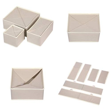 TENABORT 21 Pack Foldable Drawer Organizer for Storage