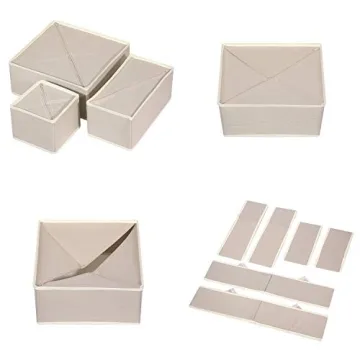 TENABORT 21 Pack Foldable Drawer Organizer for Storage