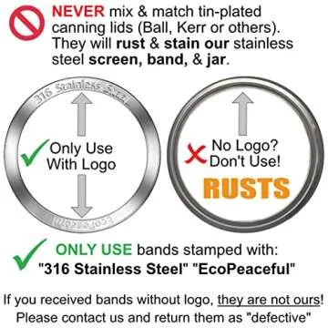 Mason Jar Sprouting Lids - Eco-Friendly 316 Stainless Steel