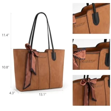 Montana West Tote Bag for Women Top Handle Satchel Purse Oversized Shoulder Handbag Hobo Bags Brown MWC-323BR