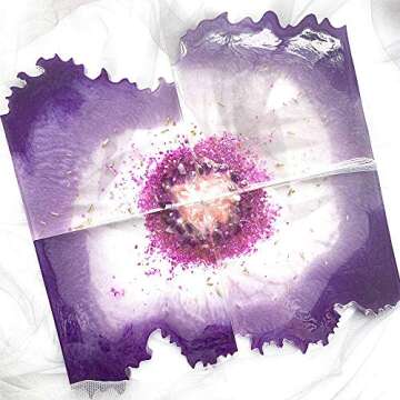 Resin Easy Geode Coaster Mold - Irregular Silicone Coaster Mold for Making Geode Coasters Agate Coasters - Large & Thick Resin Coaster Mold for Epoxy Resin and Polymer Clay