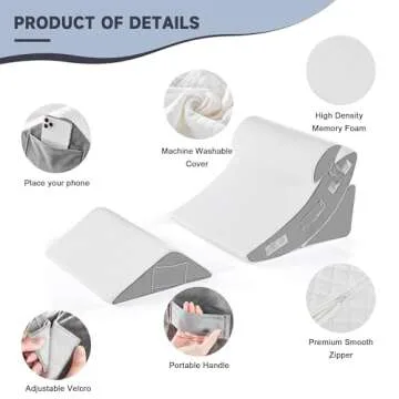 Yojoker Orthopedic Bed Wedge Pillow Set for Comfort