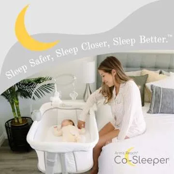 Arm’s Reach Co-Sleeper Bassinet with Adjustable Height and Mobile