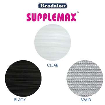 Beadalon SuppleMax Illusion Beading Cord | Durable & Clear