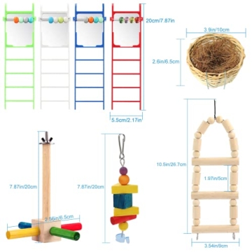 PETNANNY 5pcs Bird Parrot Toys for Small Birds