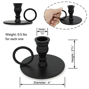 Thindolex Candle Holders Set - Elegant Wrought Iron Design