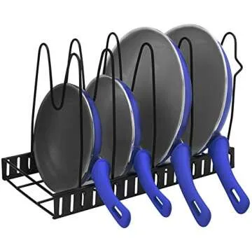 SKEMIX Pan Organizer – Adjustable Kitchen Storage Rack