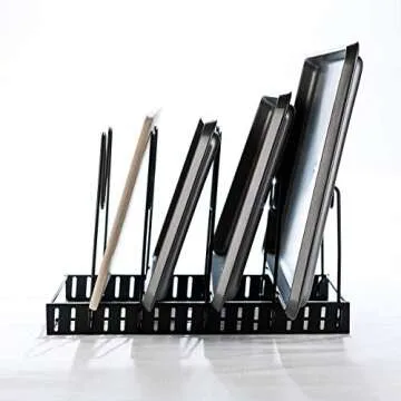 SKEMIX Pan Organizer – Adjustable Kitchen Storage Rack