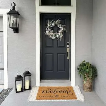 Outdoor Candle Lantern, Large - 18 Inch Tall, Solar Powered, Black Metal, Open Frame (No Glass), Dusk to Dawn Timer, Decorative LED Lantern Lights for Front Porch, Garden or Patio Decor