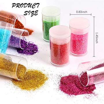 Extra Fine Glitter Set 36 Colors for Nail and Crafts