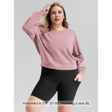 Stylish ODODOS Modal Soft Long Sleeve Sweatshirt for Women