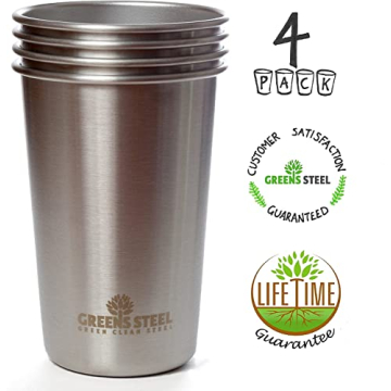 Vibrant 16oz Stainless Steel Cups - Durable Drinkware