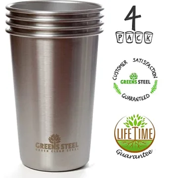 Vibrant 16oz Stainless Steel Cups - Durable Drinkware