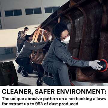 3M Xtract Net Disc 710W - Premium Virtually Dust-Free Sanding Discs, 180+, 6 in