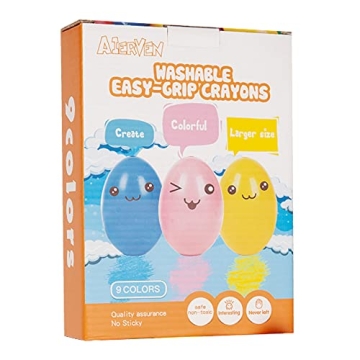 AIERVEN Jumbo Crayons - Washable & Non-Toxic for Toddlers