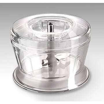 bamix Deluxe Hand Blender Food Processor Swiss Made 180 W Motor 11-17000 rpm Two Speed Setting Soft Switch Stainless St Shaft Beater Multi Purp & Whisk Blades (3) Grinder Stand