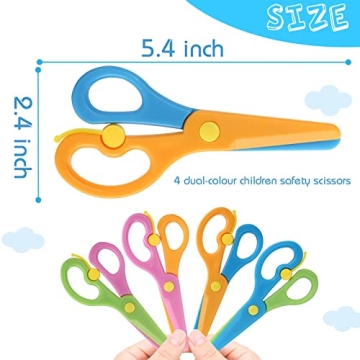 LovesTown Safety Scissors for Kids - 4Color Set