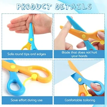 LovesTown Safety Scissors for Kids - 4Color Set