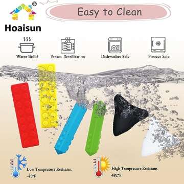 Chewy Necklaces for Sensory Kids, 6 Pack Silicone Toys