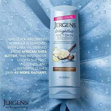 Jergens Wet Skin Body Moisturizer with Shea Butter Oil, Pure Shea Butter In Shower Bod Lotion, Moist...