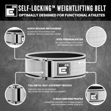 Self-Locking Weight Lifting Belt for Serious Athletes