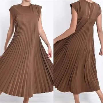 FWAY Women's Stylish Summer Maxi Dress with Pockets